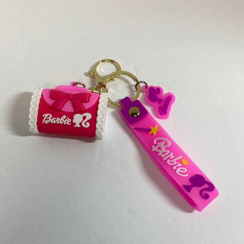 5/$15Barbie Hot Pink Mini Bag Charm Keychain Set